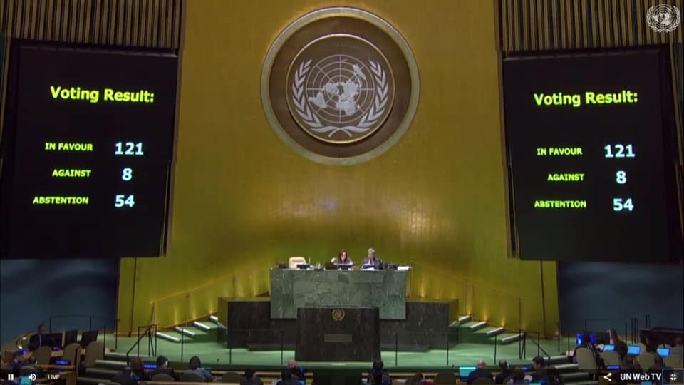 농민권리선언이 지난 17일 미국 뉴욕에서 열린 유엔 제73차 총회에서 찬성 121표, 반대 8표, 기권 54표 등 압도적인 지지를 받아 통과됐다.