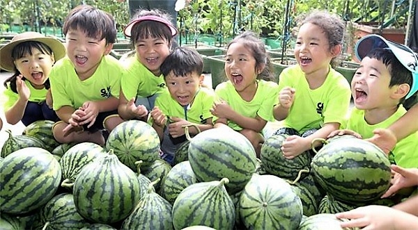 어린이집에서 산지 생산체험을 나온 어린이들. 서울시 제공