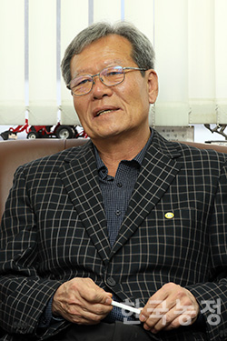 하원오 전국농민회총연맹 의장. 한승호 기자