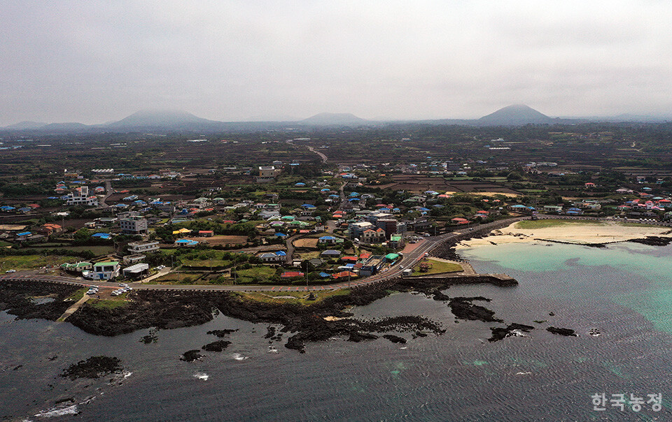 현재의 특별자치도가 농촌을 소외시키는 측면이 있는 것은 분명하다. 오히려 농촌의 입장에서 생각하면 특별자치군, 특별자치 읍·면이 필요할 수 있다. 농촌의 문제는 농촌 스스로 결정하고 풀어갈 수 있도록 자치권을 확대해야 한다. 사진은 하늘에서 바라본 제주특별자치도 제주시 구좌읍 평대리 일대 모습. 한승호 기자