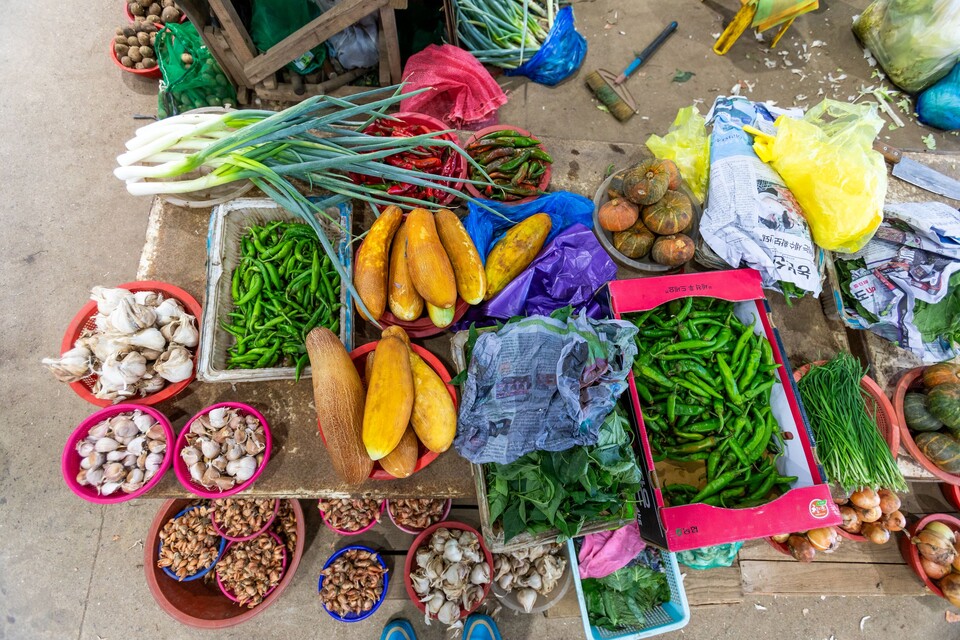 직접 생산하고 수확해 들고 오신 할머니장터의 모습에서 가을이 보인다. 류관희 작가