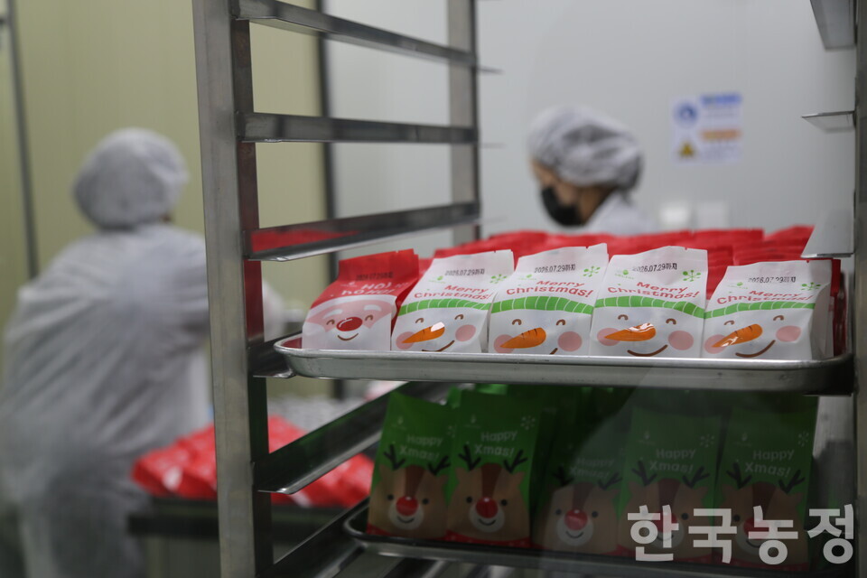 네니아가 만든 친환경 국산 밀을 사용한 크리스마스 특별 베이커리 제품.